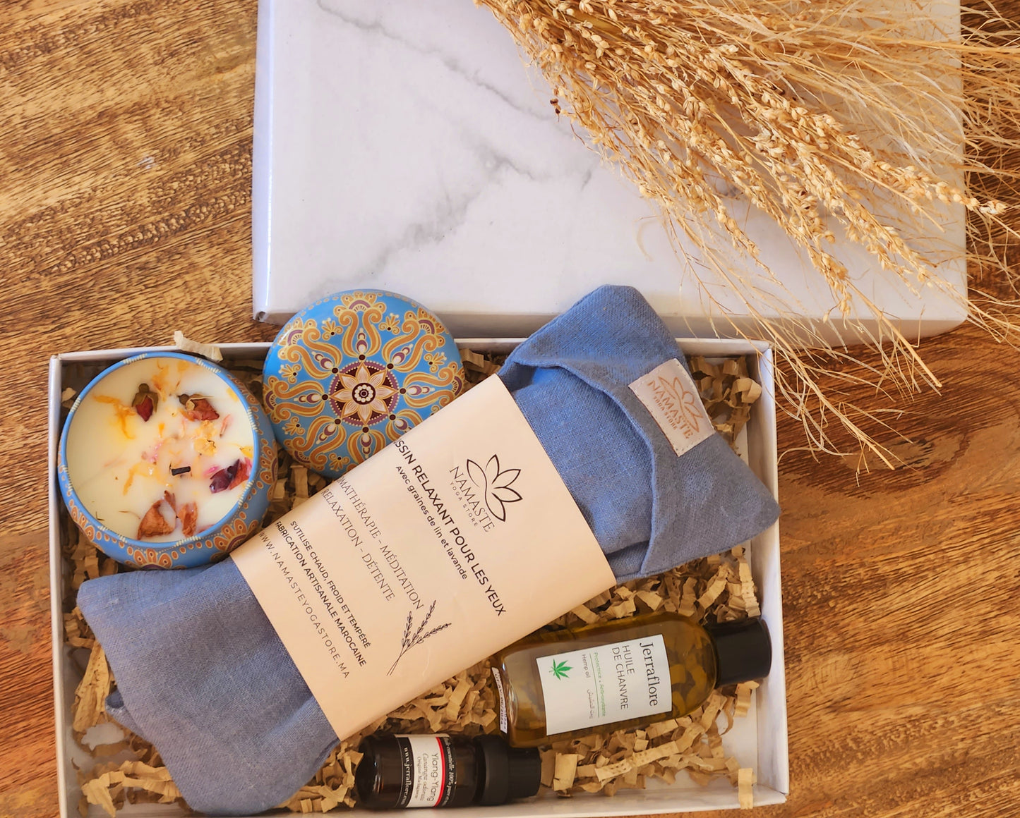 Coffret cadeau - Bien-être - Bleu provincial