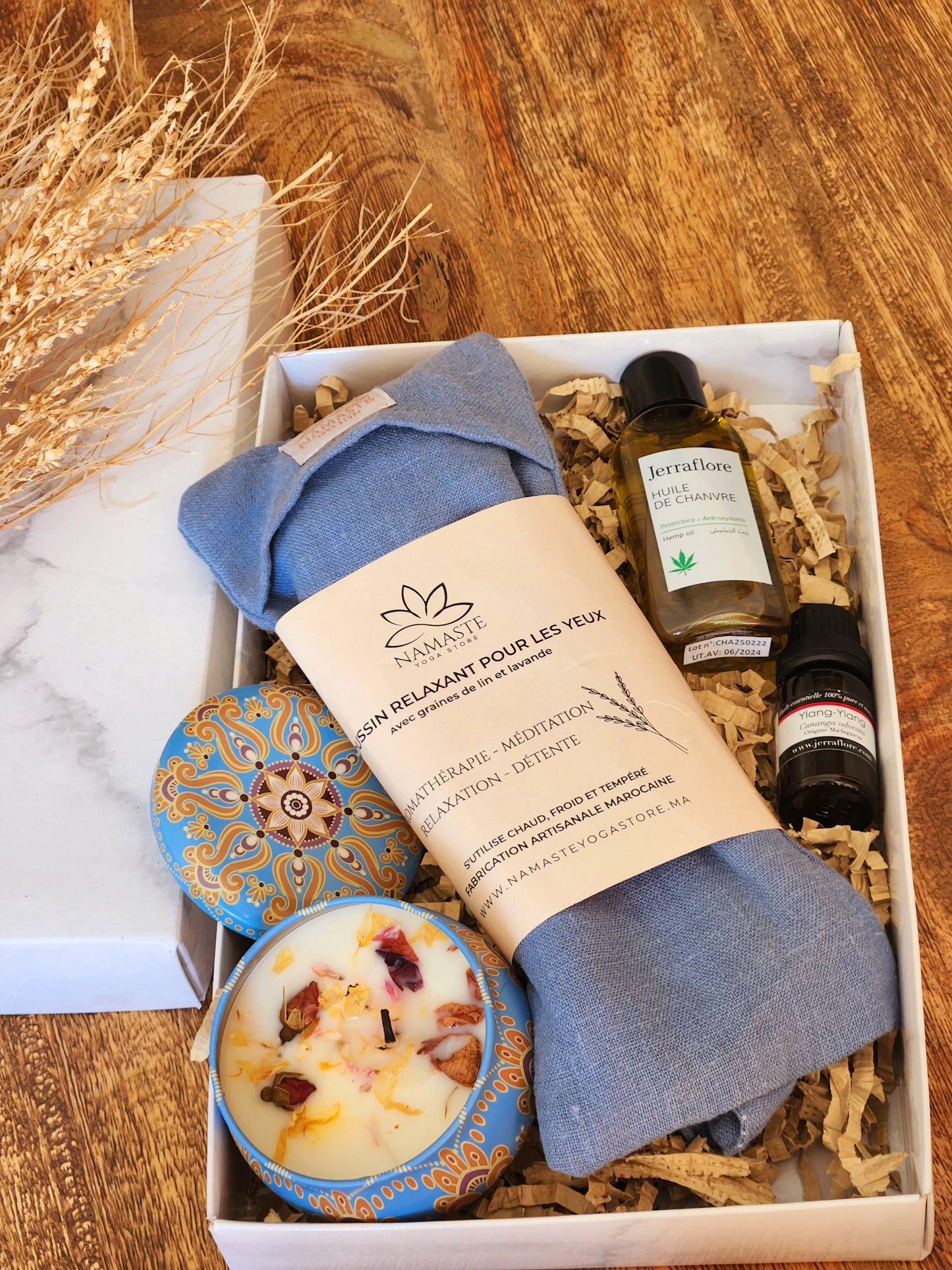 Coffret cadeau - Bien-être - Bleu provincial