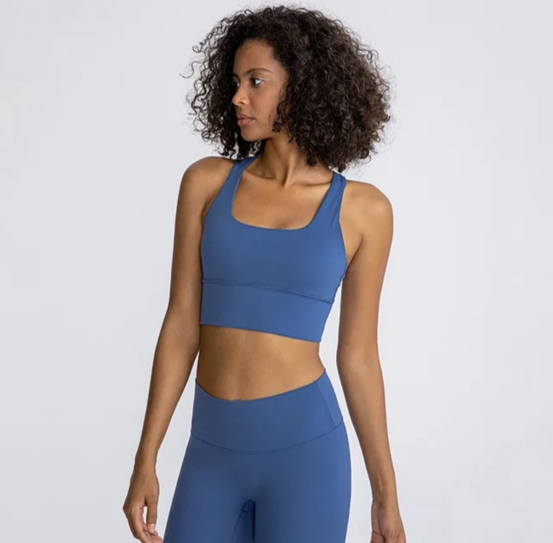 Yoga Set (Legging+Brassière)| Bleu