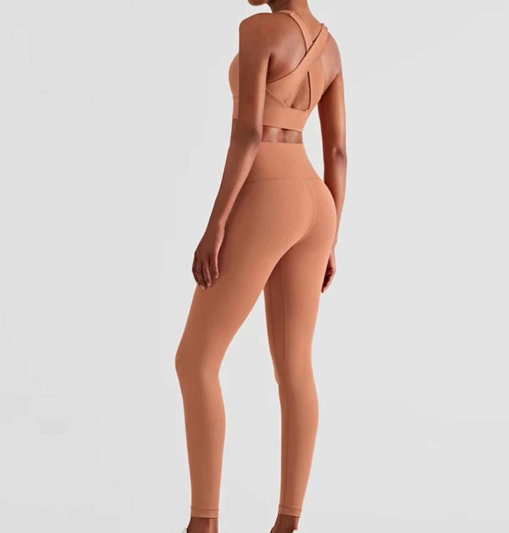Yoga Set (Legging+Brassière)| Desert Sun