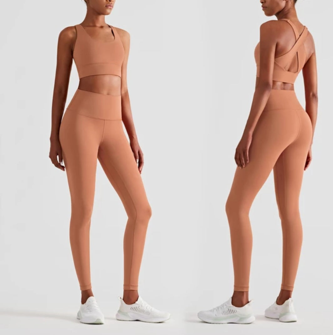 Yoga Set (Legging+Brassière)| Desert Sun