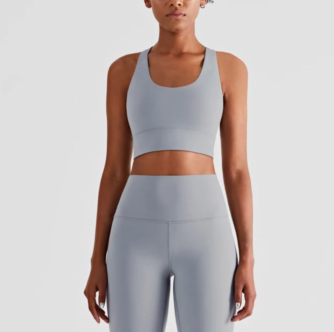 Yoga Set (Legging+Brassière)| Gris clair