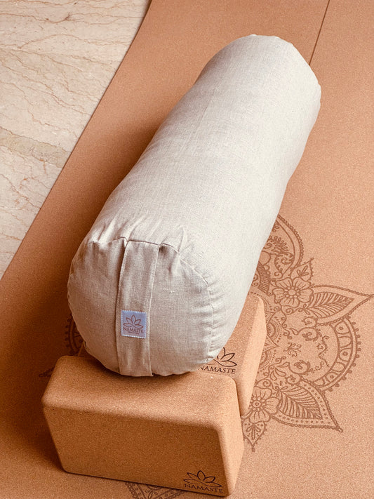 Bolster_Coussin de Yoga cylindre - Lin naturel