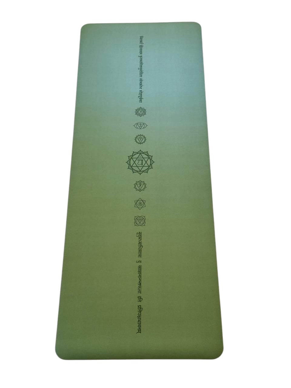 Tapis de Yoga Caoutchouc naturel, fibre de coco et polyuréthane 2.0 | 7 Chakras Vert amande
