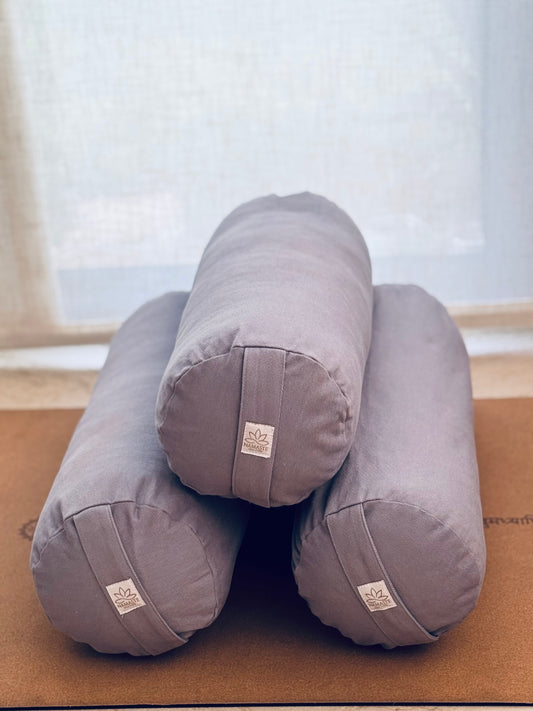 Bolster_Coussin de Yoga cylindre – Gris