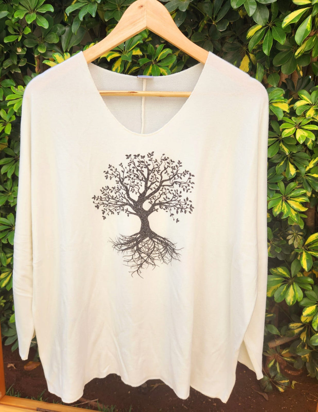 Pull fin - Arbre de Vie - Blanc crème