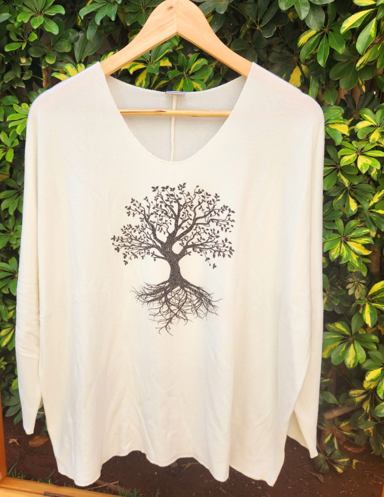 Pull fin - Arbre de Vie - Blanc crème