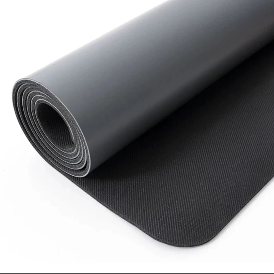 Tapis de yoga en caoutchouc naturel et polyuréthane – Gris