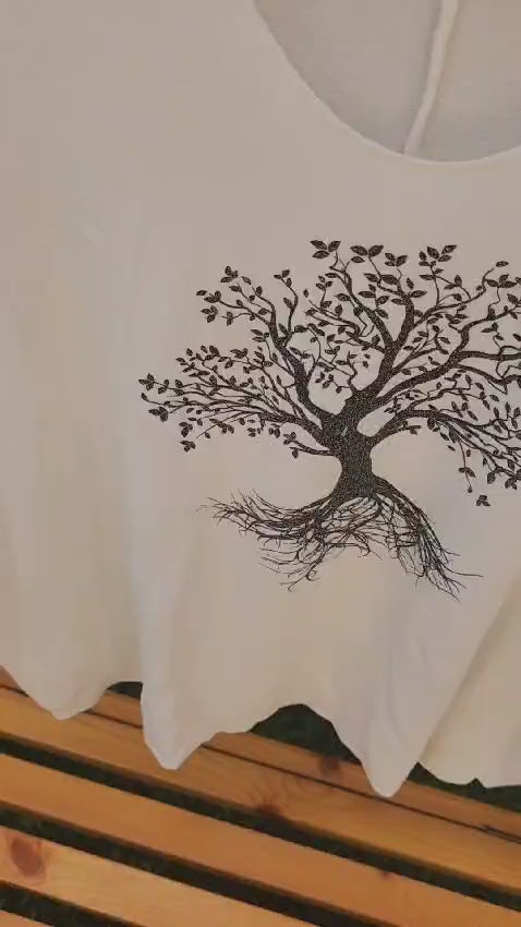 Pull fin - Arbre de Vie - Blanc crème