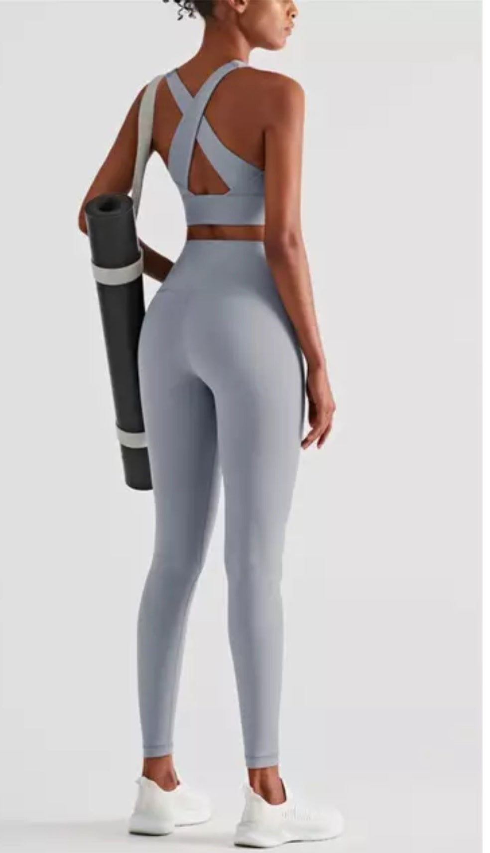 Yoga Set (Legging+Brassière)| Light GREY